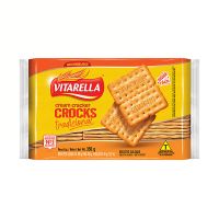 Biscoito Cream Cracker Tradicional Vitarella Crocks 350g - Caixa com 24 unidades