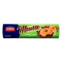 Biscoito Recheio Limo com Chocolate Adria Mousse 130g - Caixa com 50 unidades