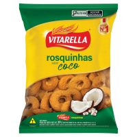 Biscoito Rosquinha Coco Vitarella 300g - Caixa com 24 unidades