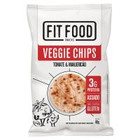 Chips de Gro de Bico Assado Tomate e Manjerico Fit Food 40g - Caixa com 24 unidades