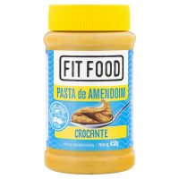 Pasta de Amendoim Crocante Integral Fit Food 450g - Caixa com 12 unidades