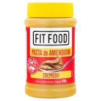 Pasta de Amendoim Cremosa Integral Fit Food 450g - Caixa com 12 unidades