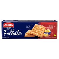 Biscoito Cream Cracker Folhado Manteiga Adria Folhata 170g - Caixa com 36 unidades